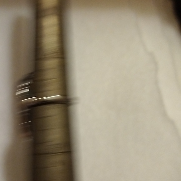 Vintage Mother of Pearl elongated set in silver plated Ring size 5 - Picture 9 of 9